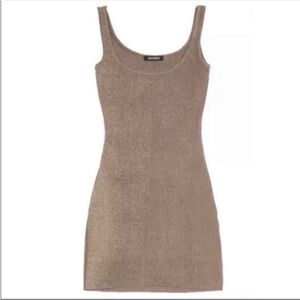 Yeezy Season 6 Ribbed Stretch-knit Mini Dress in Russet